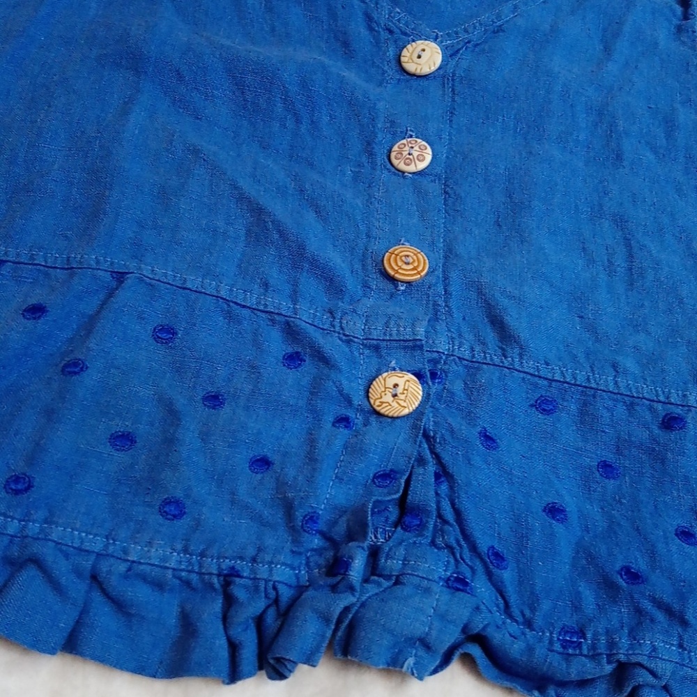 Liz & Jane Vintage Button Down Lightweight Vest Top Gem